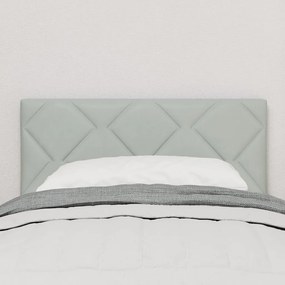 Fejtámla Gyémánt Blokkok Design Világosszürke 80 cm Vastag Bársony