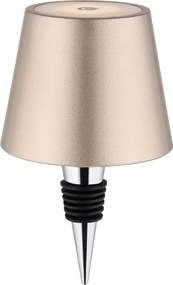 Globo 58488CH-LED VANNIE érintéses, dimmelhető, újratölthető kültéri asztali lámpa, 3W/5V, IP54, 1800mAh, sárgaréz