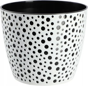 Virágtartó Fedő Kerek Fekete 15CM