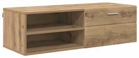 TV szekrény fiókkal kézműves tölgy 100.5 x 39 x 30 cm Faanyag