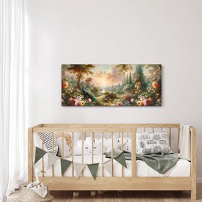Kép - Pávák a kertben (120x50 cm)