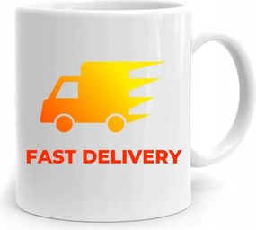 Ajándék Bögre Futárnak Fast Delivery Futárnak fényképes nyomtatással