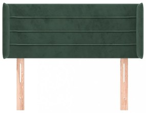 sötétzöld bársony fejtámla 83x16x78/88 cm