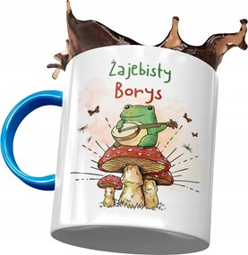 Kék Bögre Borisz Férj Kolléga Ajándék Nyomtatott Fotóval