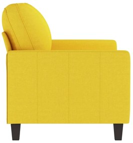 vidaXL 2 személyes világossárga szövet kanapé 120 cm