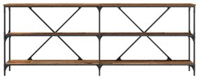 Konzolasztal Régi Fa 200x30x75 cm Műanyag Fa és Acél
