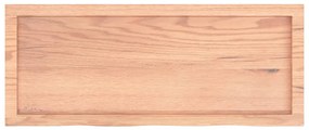 világosbarna kezelt tömör tölgyfa asztallap 100x40x(2-6) cm
