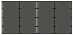 Kert étkező szett 7 pcs Fekete 190 x 90 x 75 cm polirattan
