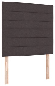 Box Spring Ágy Matraccal és Pad Dark Brown 80x200 cm Szövet
