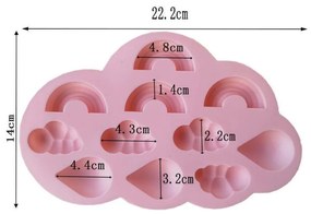 Felhő alakú forma, szilikon