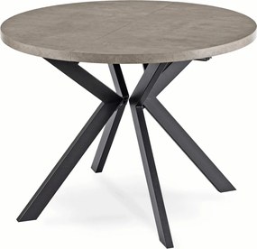 Kihúzható étkezőasztal 100–250 cm méretben, beton/fekete színben LUKAS