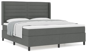Boxspring Ágy Matracra Sötétszürke 180x200 cm Szövet