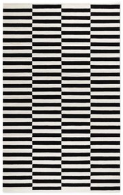 Fekete-fehér kétoldalas kézi szövésű gyapjú szőnyeg 200x300 cm Donna – Hanse Home