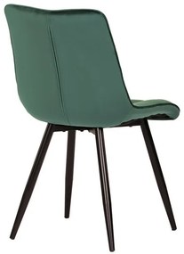 Modern zöld bársony étkezőszék – CT-384