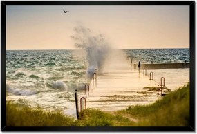 Poszterek keretben 60x40 Tengeri hullám Tengerpart