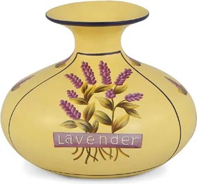 Kerámia váza levendula ekrü és lila árnyalatok