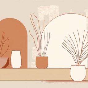 Poszter 70x70cm Növények kilátása