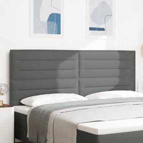 Fejtámla modern dizájn Sötét szürke 200 cm Szövet