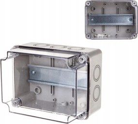 Doboz Hermetikus Falra szerelhető tok sín fedél átlátszó IP65