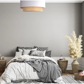 Duolla - Mennyezeti lámpa BOHO 3xE27/15W/230V, 60 cm, krém/rattan