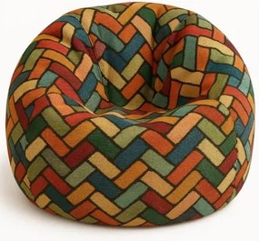 Színes összefonódás XL méretű babzsákfotel