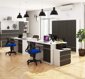 PC asztal Aranandose (fehér + grafit). 1117079