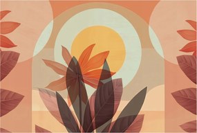 Fotótapéta Flizelin Hálószoba Fal Virágos absztrakt 104x70 Ragasztó