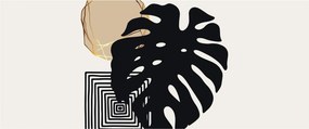Kép - Absztrakció trópusi levelekkel N⁰2 (120x50 cm)