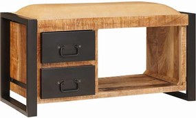 vidaXL Tárolópad fiókkal Barna 80 x 35 x 40 cm Tömör mangófa