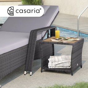 Deuba Rattan asztalka 40x45x45 cm - sötétszürke