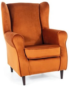Baron Velvet fotel, narancssárga / fekete