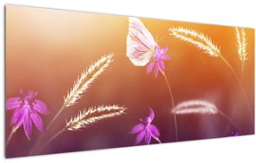 Kép - Rózsaszín pillangó (120x50 cm)