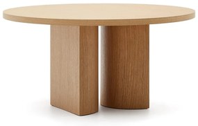 Kerek étkezőasztal tölgyfa dekorral ø 150 cm Nealy – Kave Home