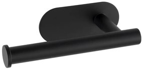 WENKO 24287100 - TURBO-LOC OREA BLACK WC-papírtartó, 16 x 7 cm, nemesacél/fekete