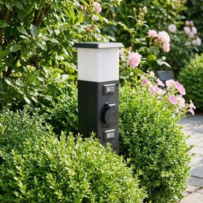 Brilagi - Kültéri lámpa 2 db SCHUKO aljzattal 1xE14/15W/230V IP44 fekete