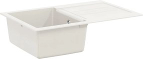 vidaXL Mosogató Fehér 780 x 500 mm 80% Kvarc és 20% Gyanta