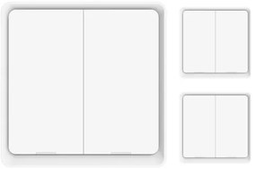 Immax NEO 07507C - KÉSZLET 3x Kapcsoló  2-gombos SMART 3xCR2430 Zigbee 3.0 Tuya