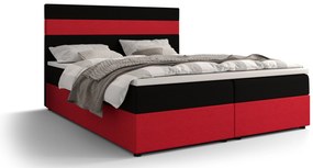 Franciaágy Boxspring 180 cm Locos (sötétbarna + piros) (matraccal és tárolóhellyel). 1046706
