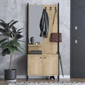 Faliakasztó cipővel Lumi Oak and Black