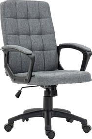 Vinsetto Irodai Forgószék Magasságállítással és Karfával Modern Stílus 120 kg Teherbírás 59x63x96-105,5 cm Sötétszürke | Aosom