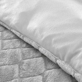 Szürke kétszemélyes mikroplüss ágyneműhuzat 200x200 cm Cosy Diamond – Catherine Lansfield