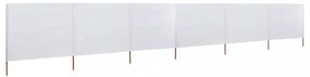 homokfehér szövet 6-paneles szélfogó 800 x 120 cm