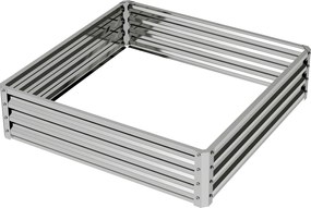 Outsunny Föllemelt Kertágy, Ültetőbox, Zöldségágy, Növényi Doboz, Fűszernövény Ágy Kerthez, Teraszhoz, Balkonhoz, Acél, Ezüst, 120 x 120 x 30 cm | Aos