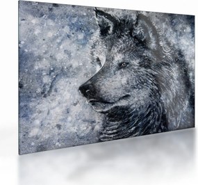 Üveg kép - Farkas rajzfilm (70x50 cm)