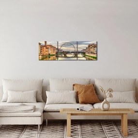Kép - Híd a folyón (órával) (90x30 cm)