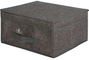 Textil tárolódoboz, fedéllel, 31 x 28 x 16 cm