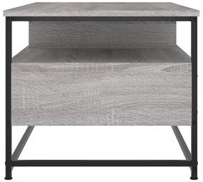 szürke sonoma színű szerelt fa dohányzóasztal 100 x 51 x 45 cm