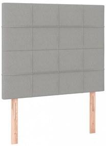 világosszürke szövet ágykeret matrac nélkül 80x200 cm