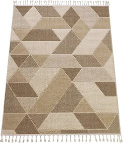 Szőnyeg 160x220 Boho Nappali Hálószoba Bézs Berber