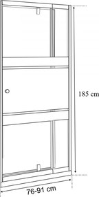 Flexi-S állítható zuhanyajtó 76-91x185 cm